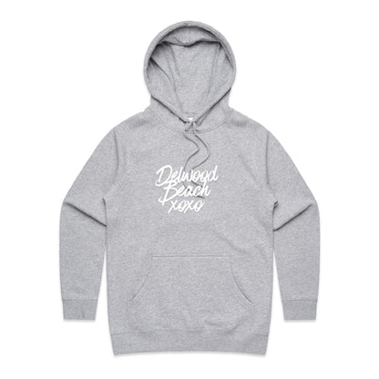 Lost Manly Women's Hoodie Delwood Beach xoxo Custom Logo Edition - Lost Manly Shop