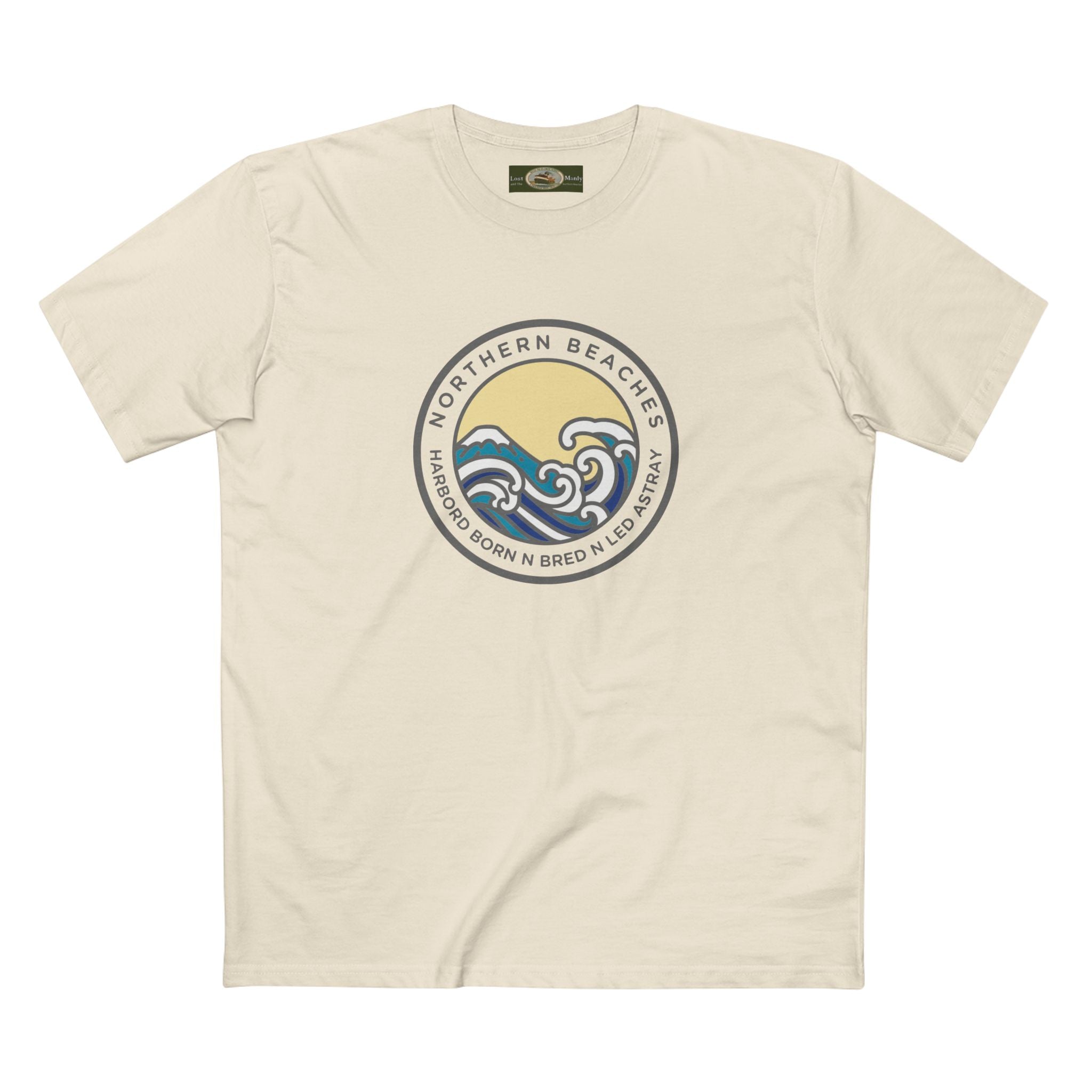Harbord Born and Bred Northern Beaches Sydney Australia Printed Logo T-Shirt Printify