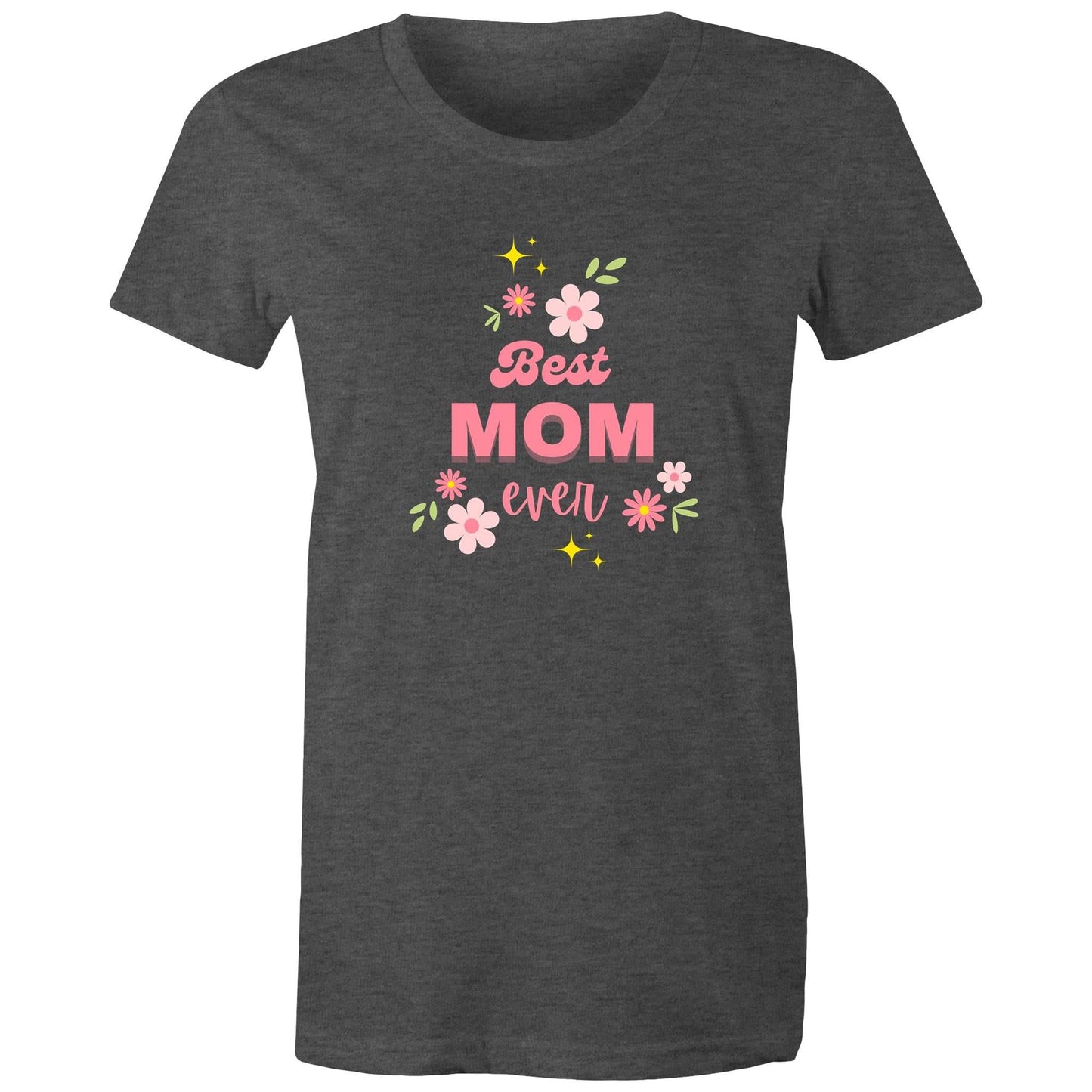 Women's Maple Tee Best Mom Ever Print 