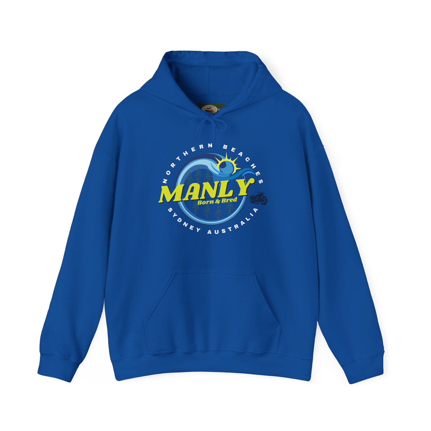 Lost Manly custom logo Manly Beach Surf Hoodie – Sydney Australia Vintage Surf Crest Hoodie - Lost Manly Shop