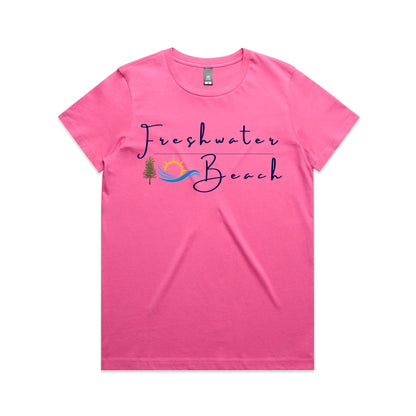 Lost Manly Custom Freshwater Beach Logo Limited Edition AS Colour Women's Maple Tee - Lost Manly Shop