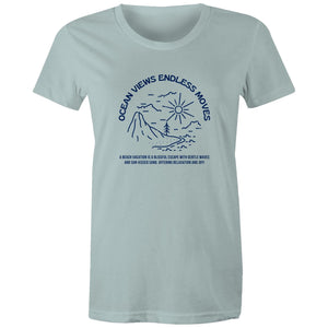 Women's Maple Tee Ocean Views Print 
