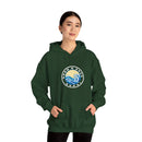 Hoodie with free Canva custom design logo front back Bondi bnb/Bilgola 