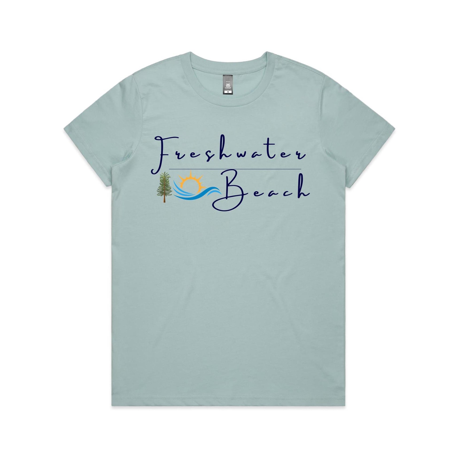 Lost Manly Custom Freshwater Beach Logo Limited Edition AS Colour Women's Maple Tee - Lost Manly Shop