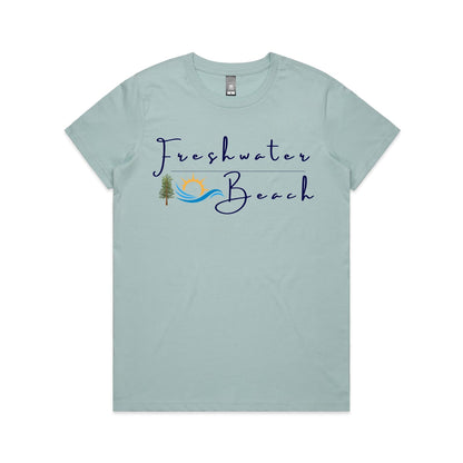Lost Manly Custom Freshwater Beach Logo Limited Edition AS Colour Women's Maple Tee - Lost Manly Shop