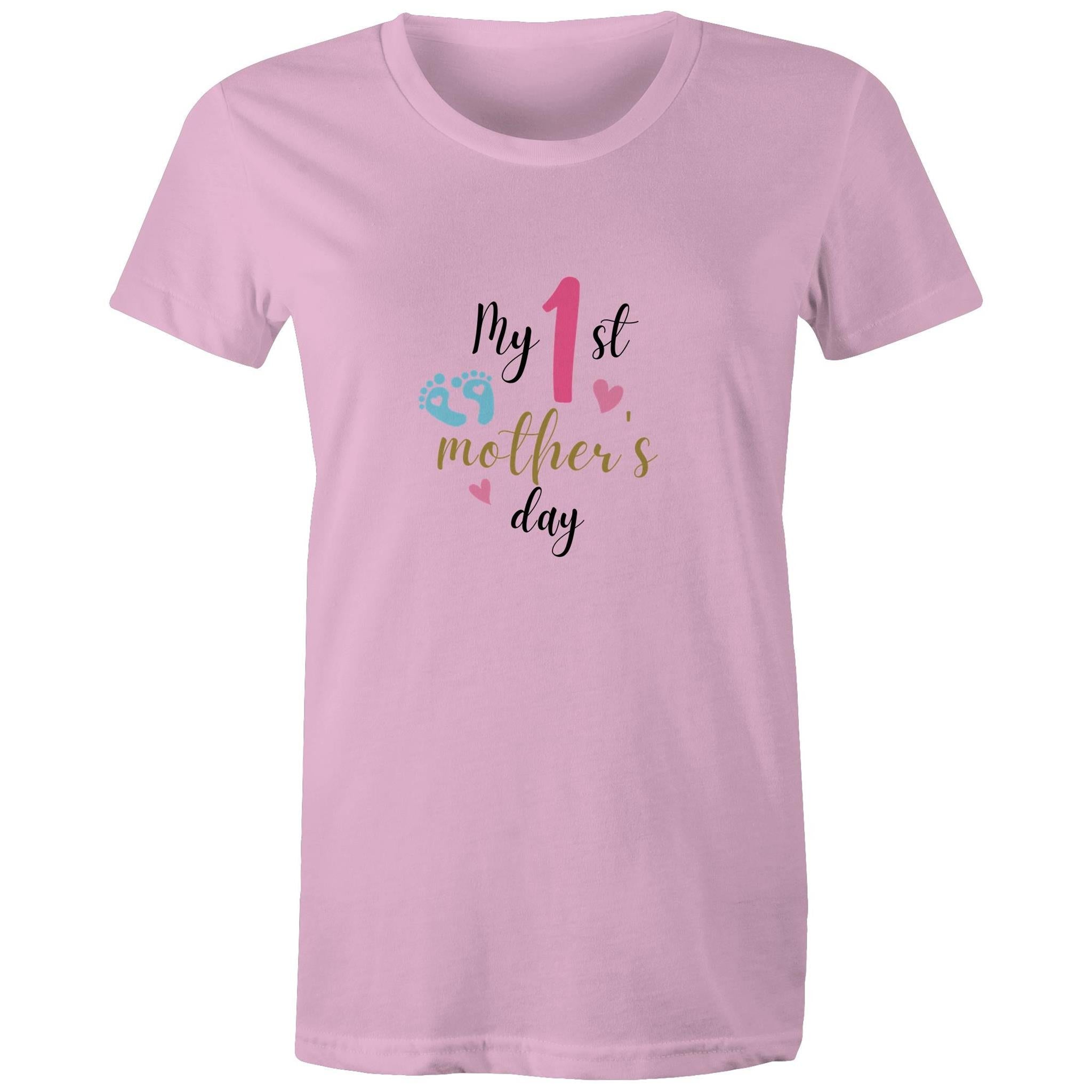 Women's Maple Tee My 1st Mother's Day 