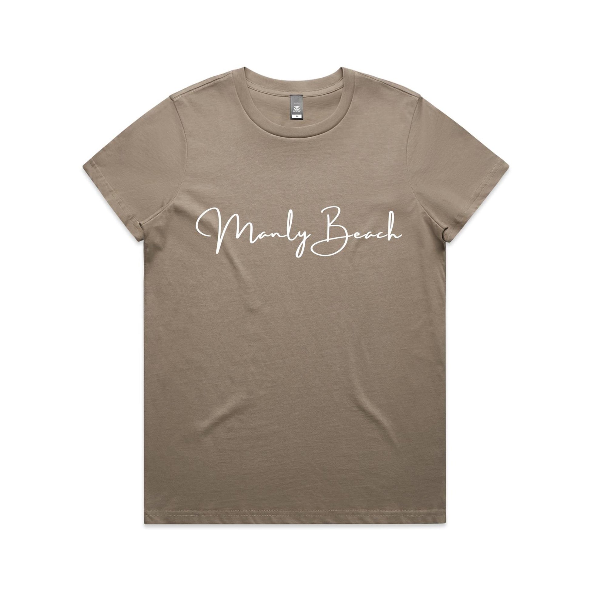 Lost Manly custom logo Manly Beach edition AS Colour Women's Maple Tee - Lost Manly Shop