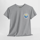 Heavy Cotton T-Shirt with free Canva custom designed logo front and back 