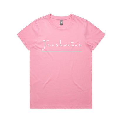 Lost Manly Custom Freshwater Beach Logo Edition AS Colour Women's Maple Tee - Lost Manly Shop