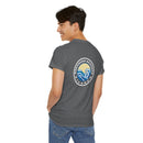 Heavy Cotton T-Shirt with free Canva custom designed logo front and back 