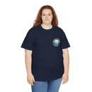 Heavy Cotton T-Shirt with free Canva custom designed logo front and back 