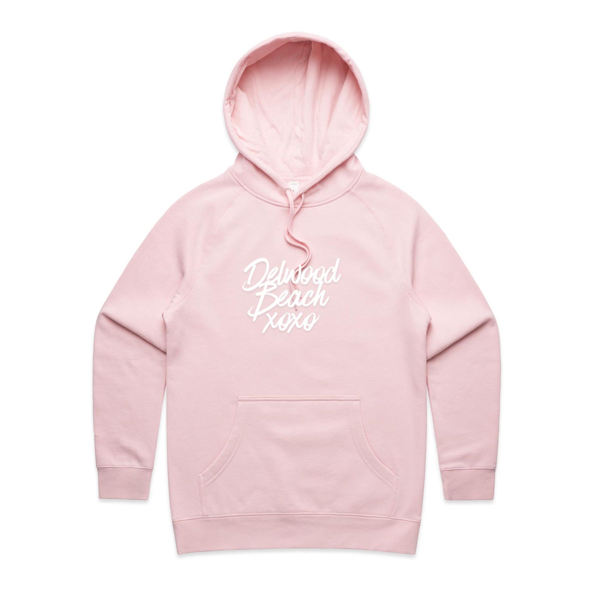 Lost Manly Women's Hoodie Delwood Beach xoxo Custom Logo Edition - Lost Manly Shop