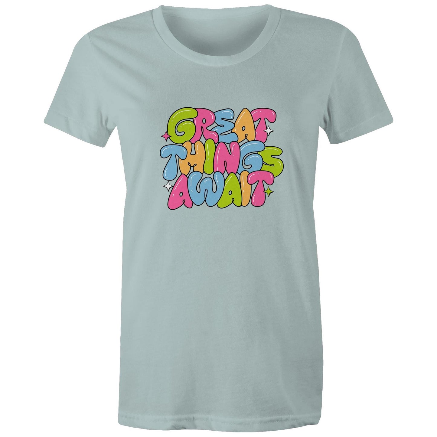 Women's Maple Tee Great Things Await 