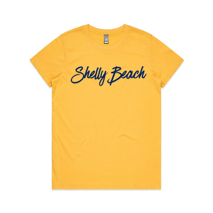 Lost Manly Custom Shelly Beach Logo Edition AS Colour Women's Maple Tee - Lost Manly Shop