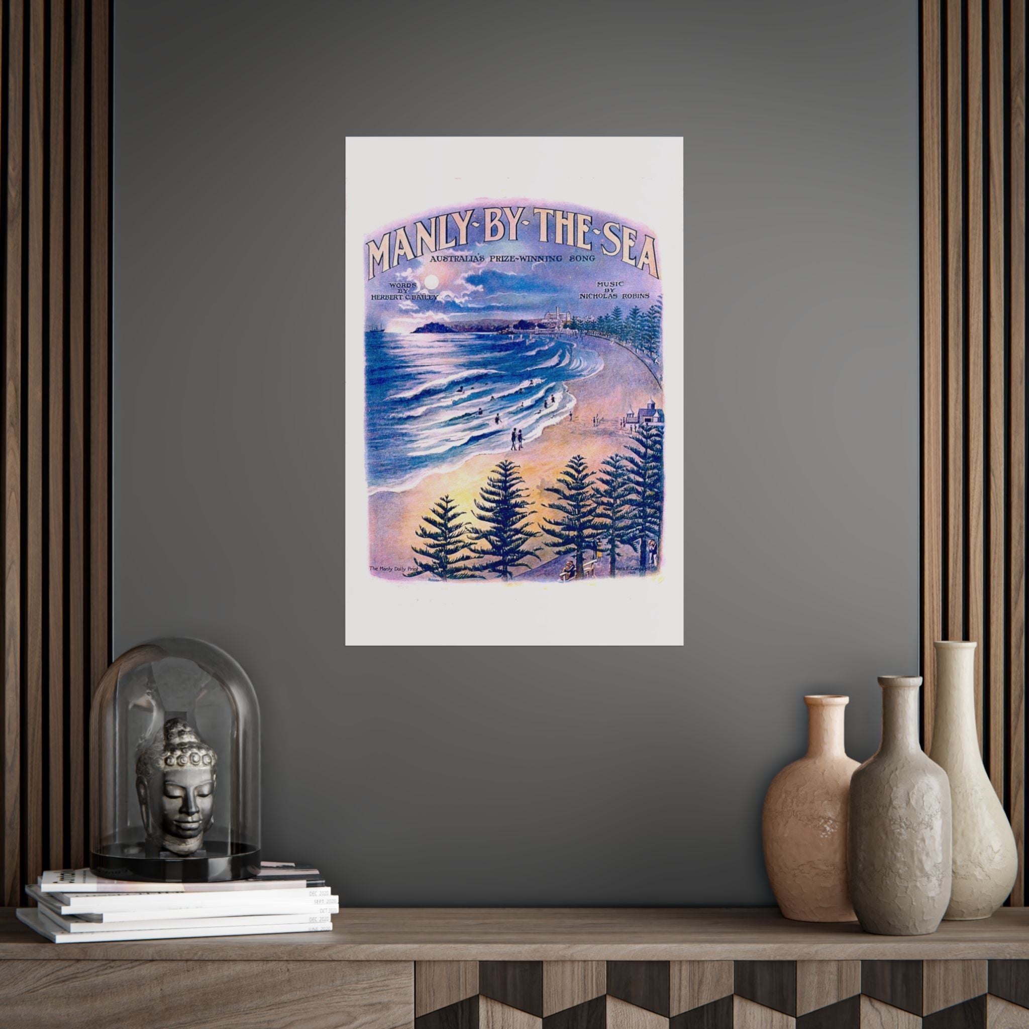 Vintage Poster 'Manly by the Sea' 1924 Printify