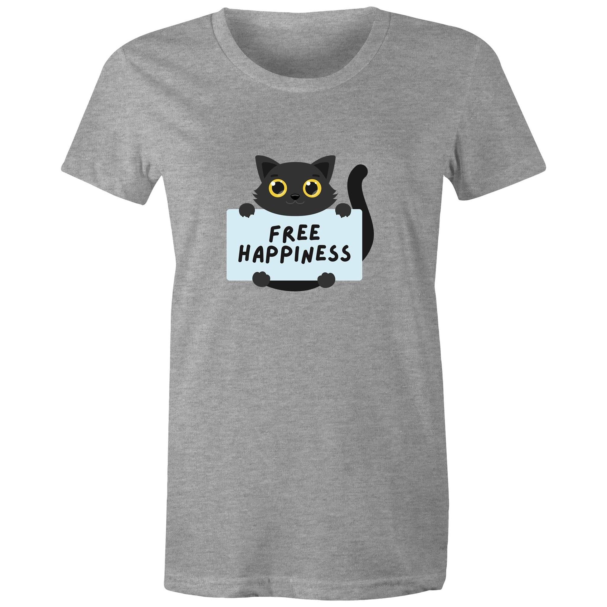 Women's Maple Tee Free Happiness Print 