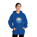Hoodie with free Canva custom design logo front back Bondi bnb/Bilgola 