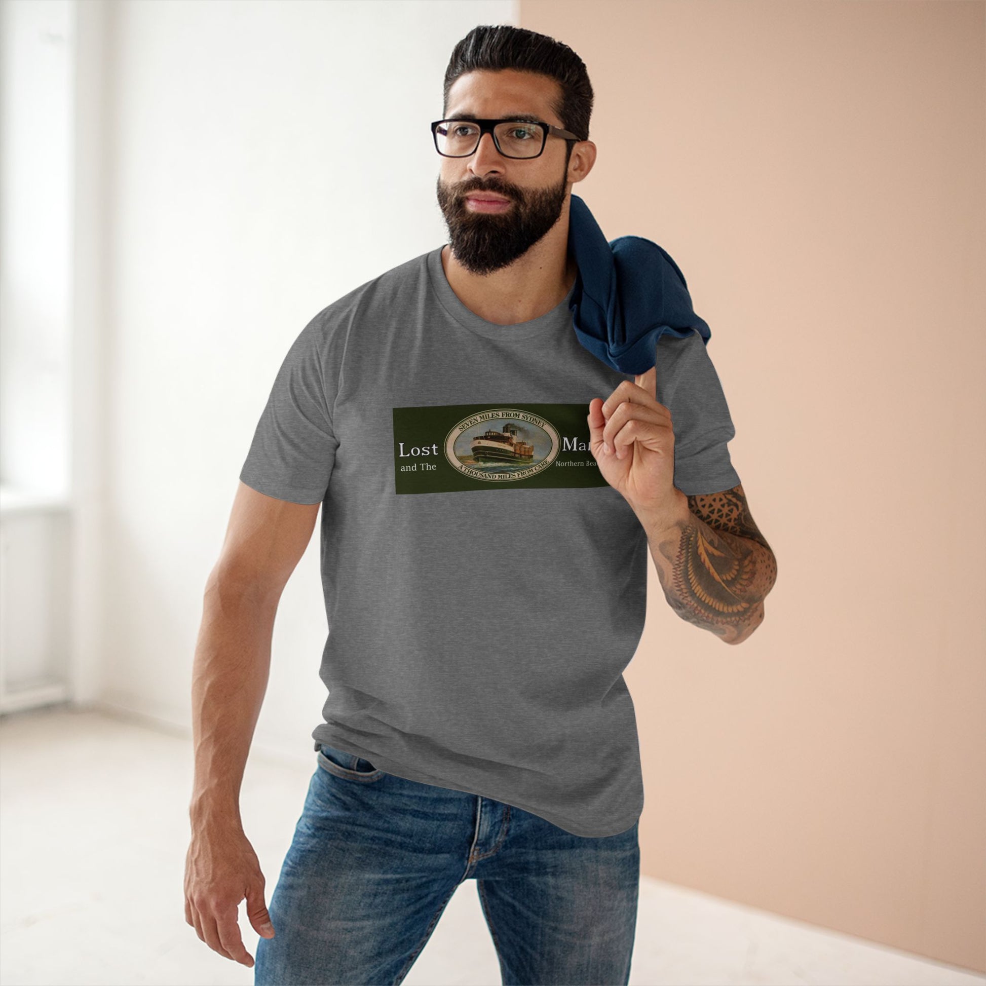 Lost Manly T-Shirt Original Lost Manly Trademark Custom Logo Limited Edition - Lost Manly Shop