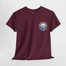 Heavy Cotton T-Shirt with free Canva custom designed logo front and back 