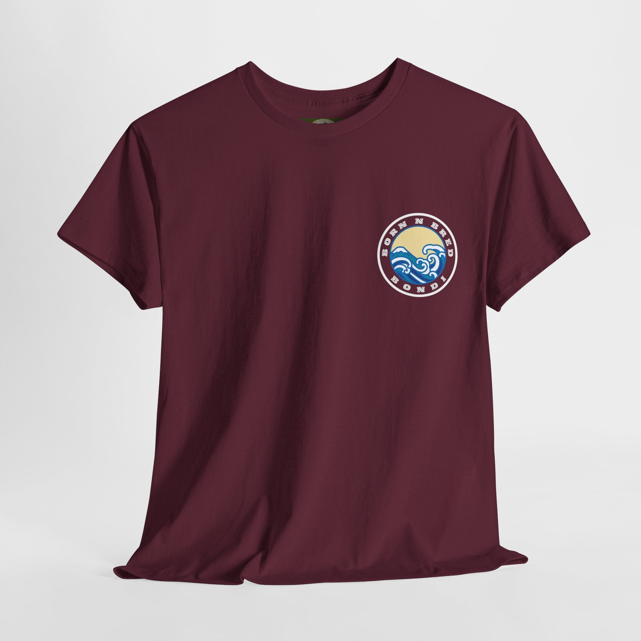 Heavy Cotton T-Shirt with free Canva custom designed logo front and back 