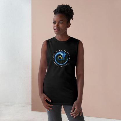 Lost Manly custom logo edition Ocean Wave Sunrise Tank — Coastal Surf Graphic Tank Top - Lost Manly Shop
