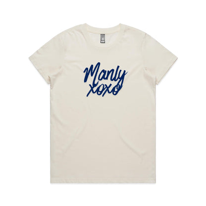 Lost Manly Manly xoxo Custom Logo Manly xoxo Edition AS Colour Women's Maple Tee