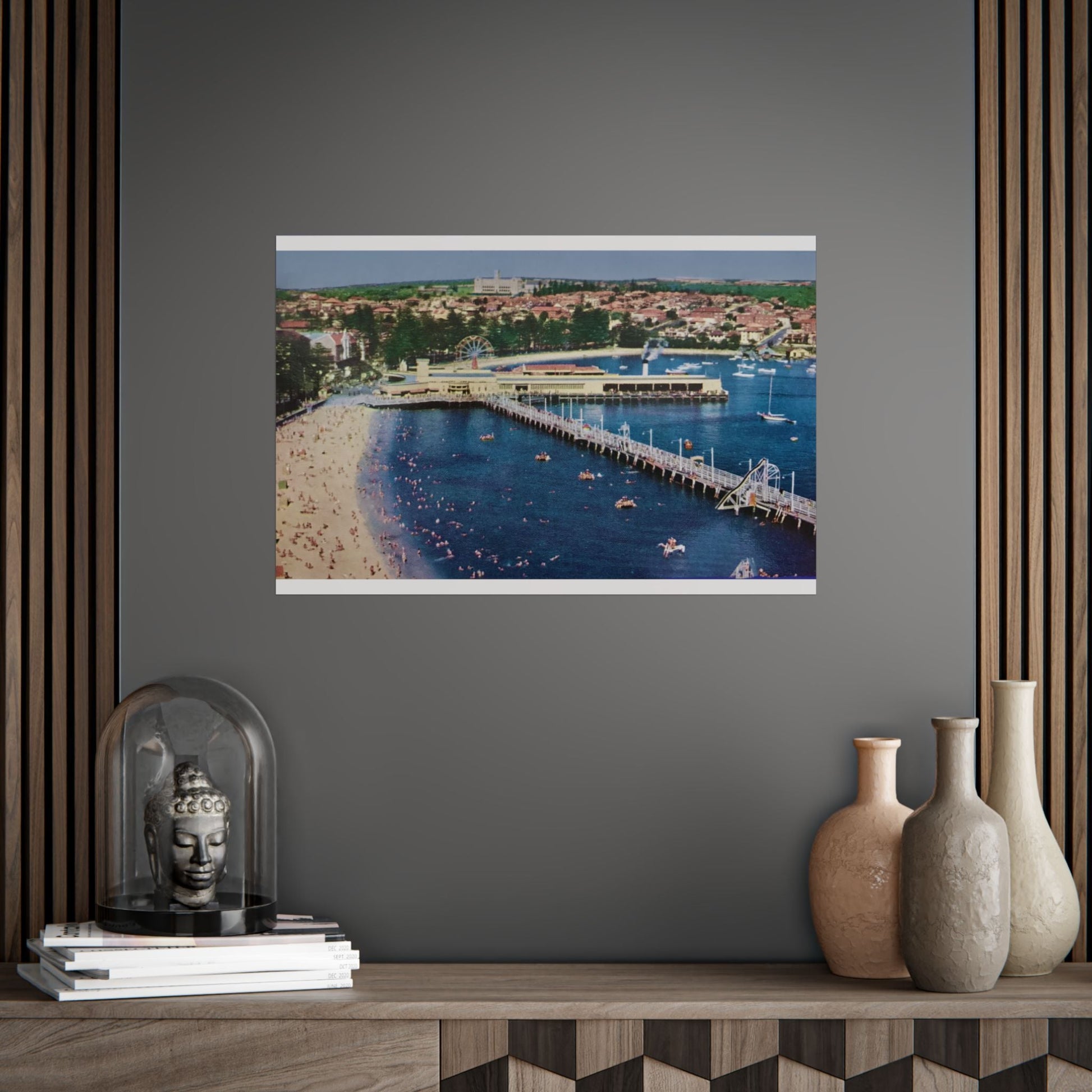 Manly Harbour Pool 1955 Vintage Poster - Lost Manly Shop