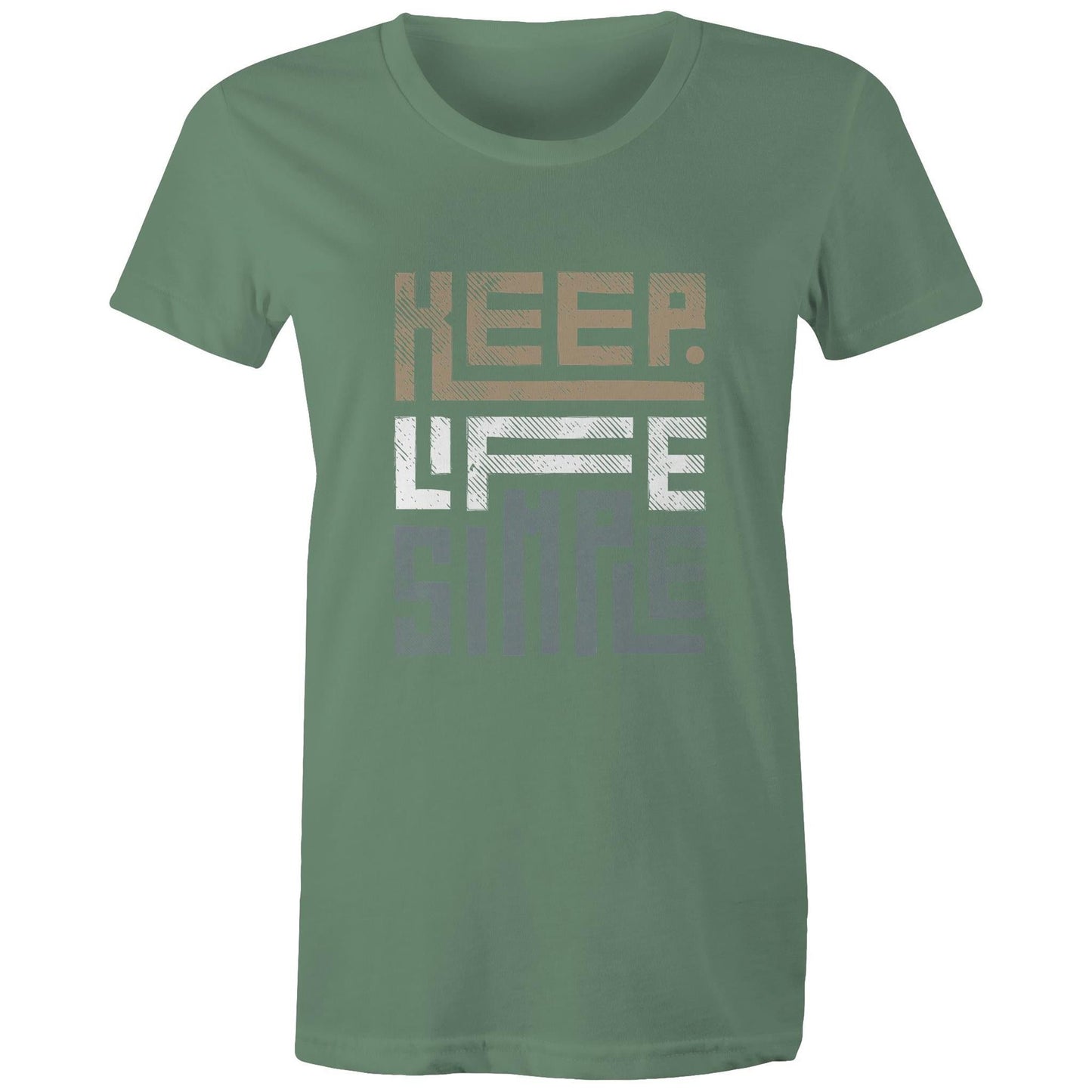 Women's Maple Tee Keep Life Simple Print 