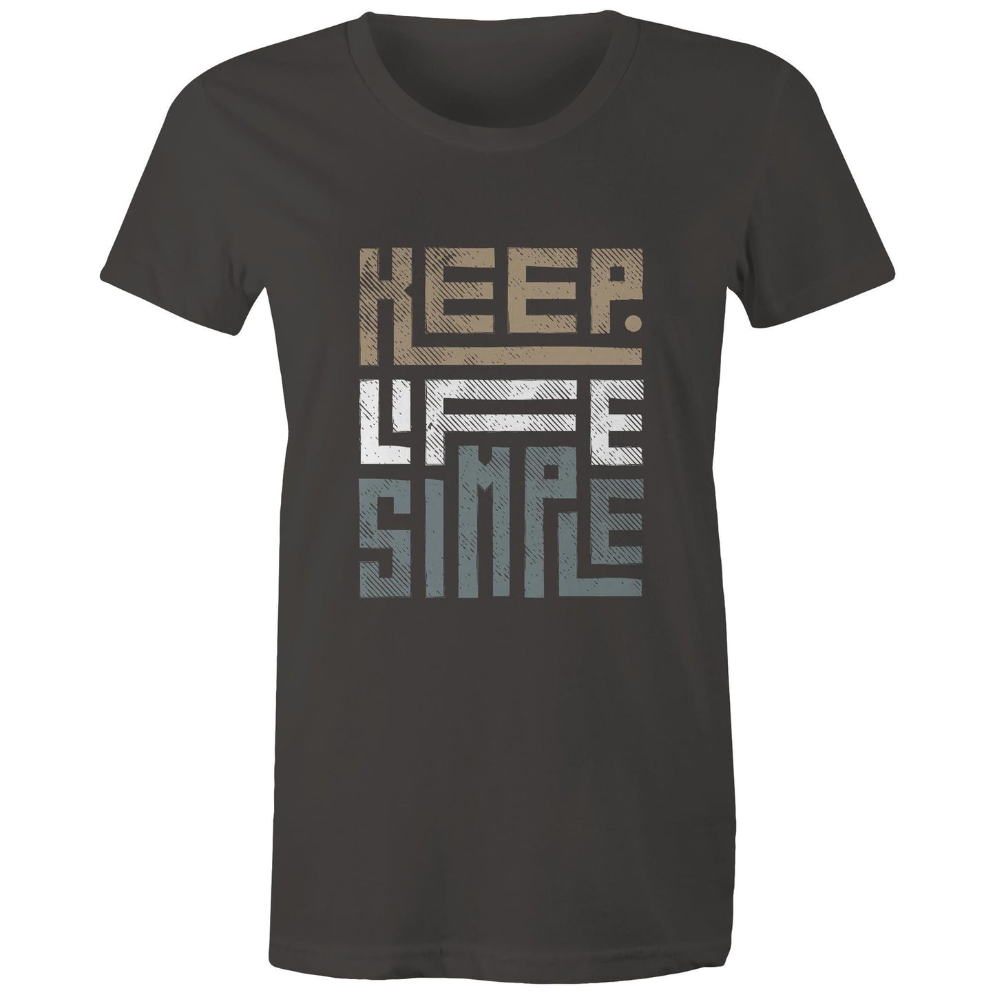Women's Maple Tee Keep Life Simple Print 
