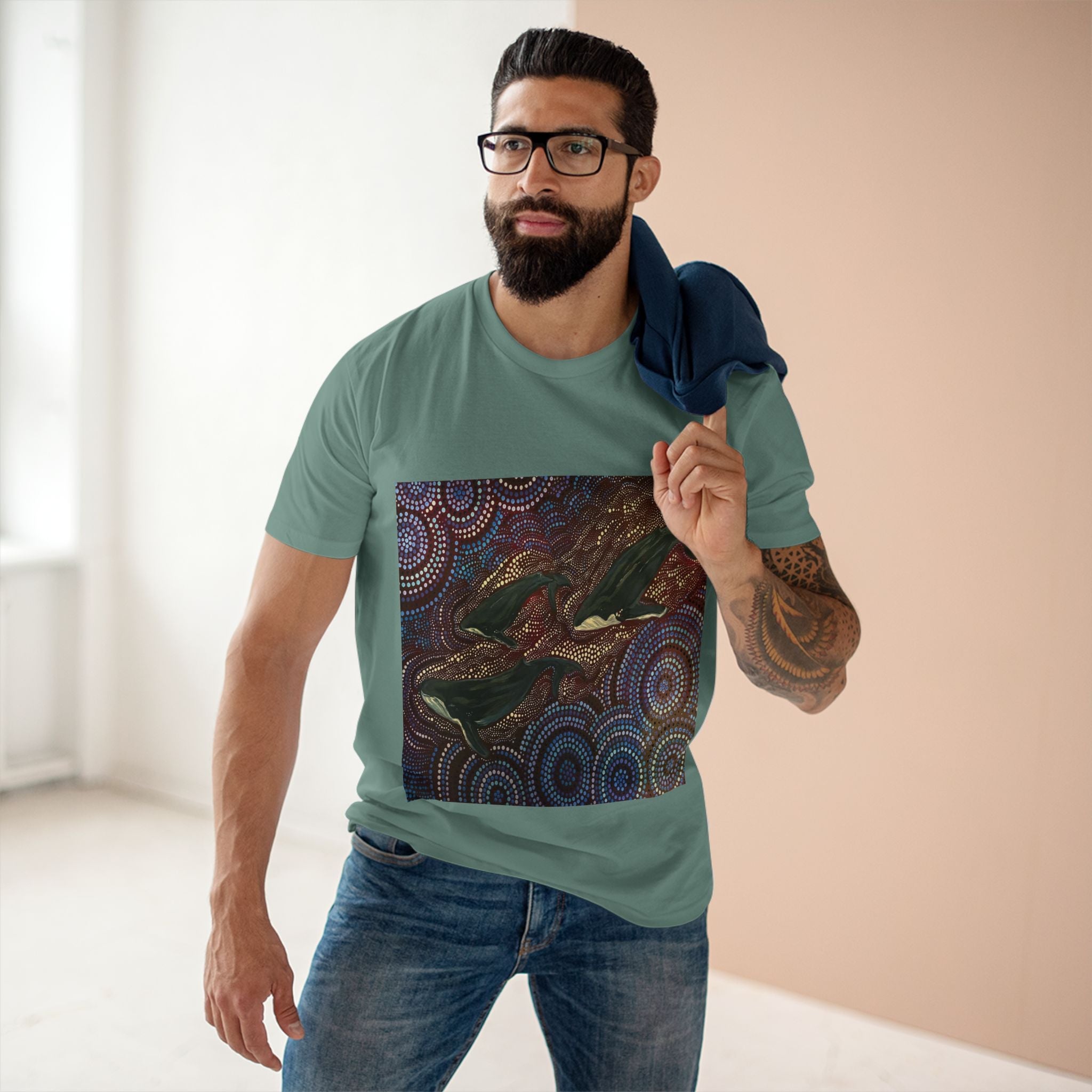 Whales at Long Reef Northern Beaches Sydney Australia Printed T-Shirt Printify