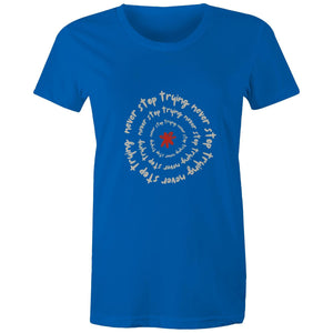 Maple Tee Inspirational Saying Logo Print 