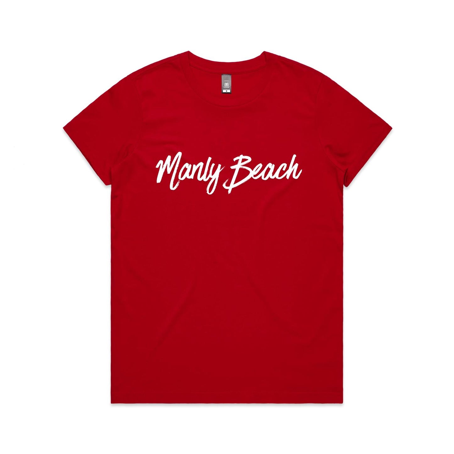 Lost Manly custom logo Manly Beach edition AS Colour Women's Maple Tee - Lost Manly Shop