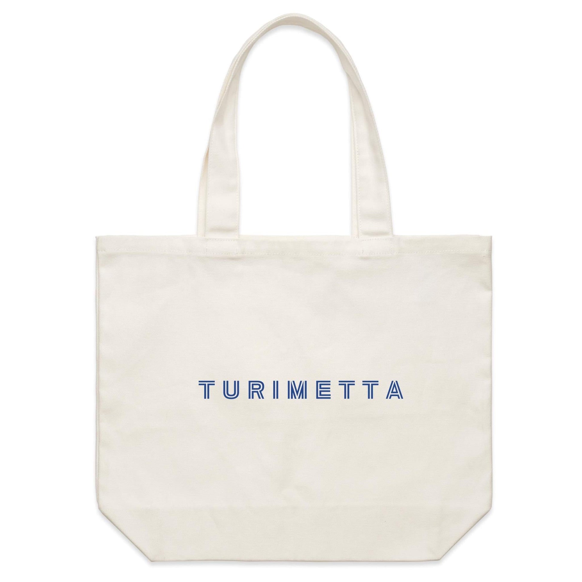 AS Colour - Shoulder Canvas Tote Bag Turimetta custom logo navy font 
