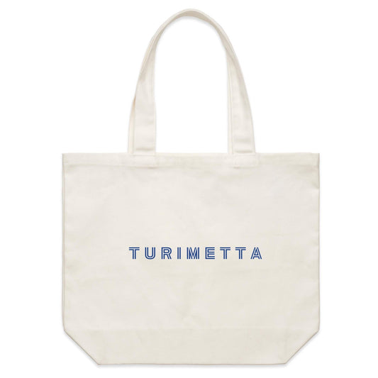 AS Colour - Shoulder Canvas Tote Bag Turimetta custom logo navy font 