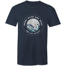Bondi Born and Bred and Led Astray custom logo printed on AS Colour Staple - Mens T-Shirt 