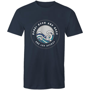 Bondi Born and Bred and Led Astray custom logo printed on AS Colour Staple - Mens T-Shirt 