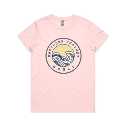 Lost Manly Custom Logo Northern Beaches Manly Edition AS Colour Women's Maple Tee - Lost Manly Shop