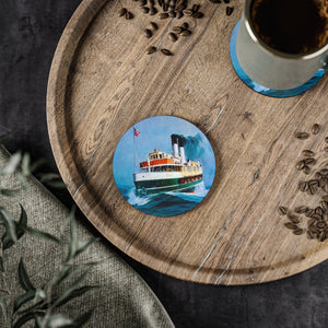 Cork Coasters - 'Dee Why' Manly Ferry Painting by Phil Belbin Artist Printify