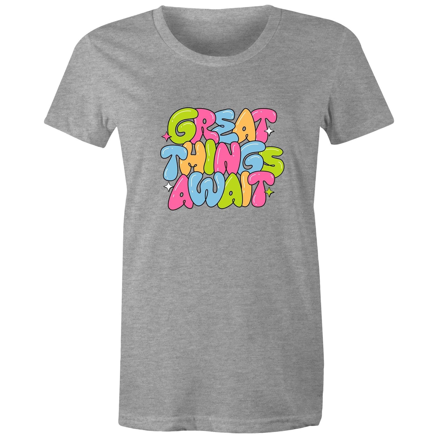 Women's Maple Tee Great Things Await 