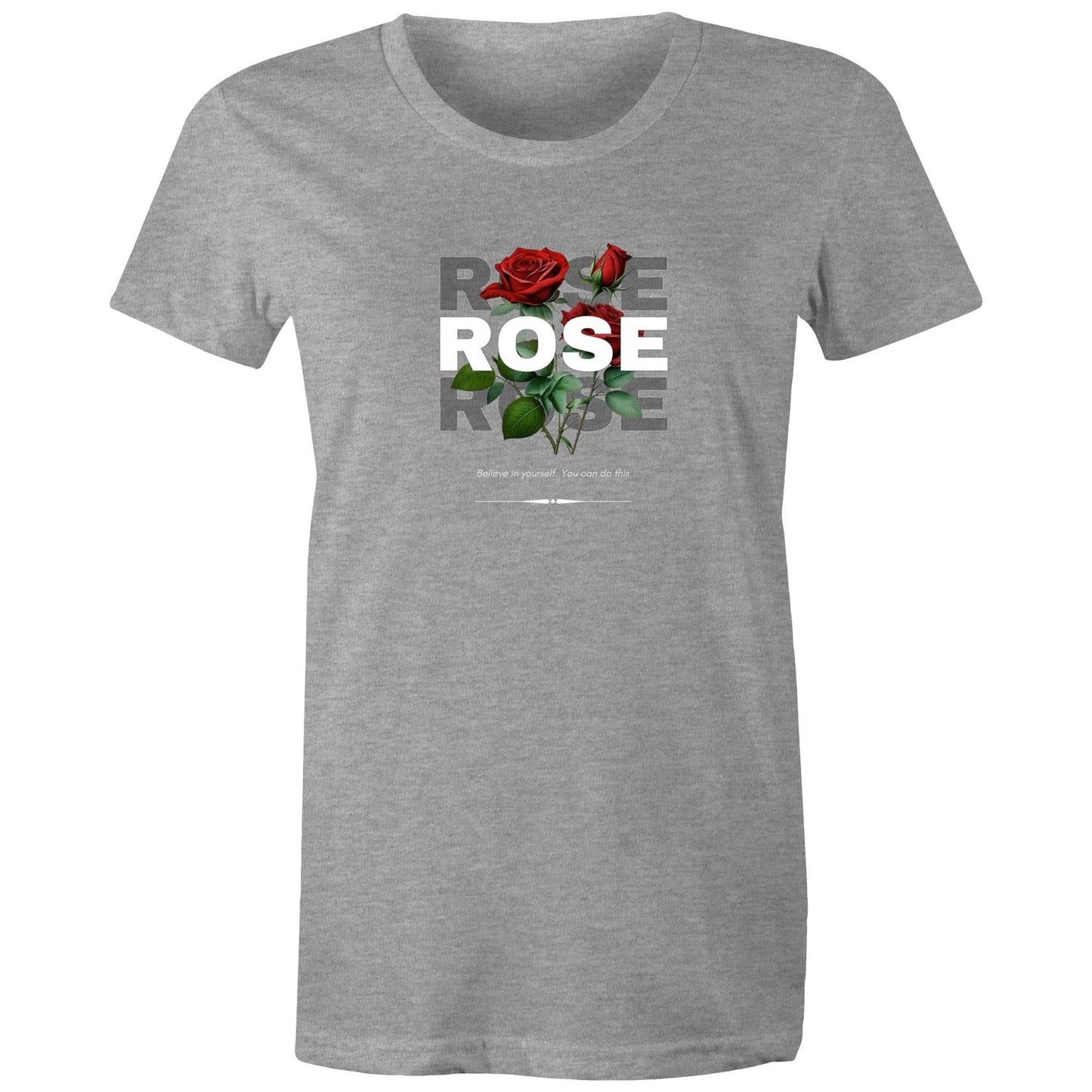 Women's Maple Tee Rose custom logo 