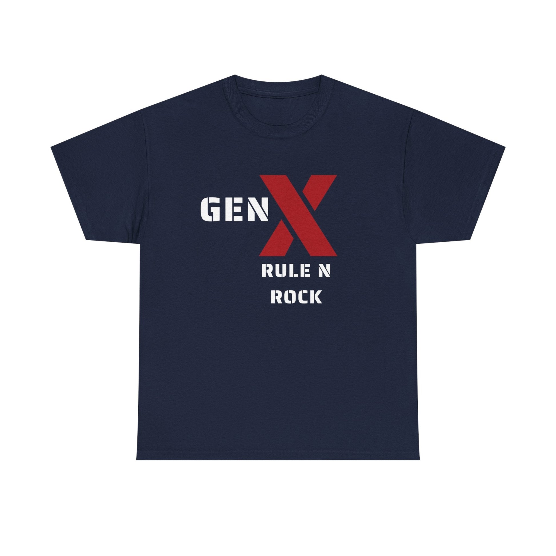 Gen X Rule N Rock Unisex Tee - Vintage Style Music T-Shirt, Casual Wear, Gift for Gen X, Music Lovers, Nostalgia Apparel 