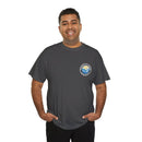 Heavy Cotton T-Shirt with free Canva custom designed logo front and back 