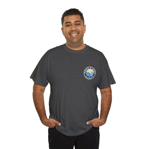 Heavy Cotton T-Shirt with free Canva custom designed logo front and back 