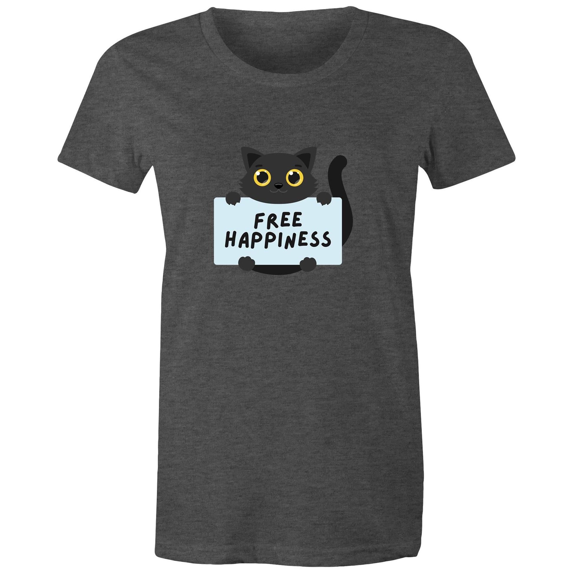 Women's Maple Tee Free Happiness Print 