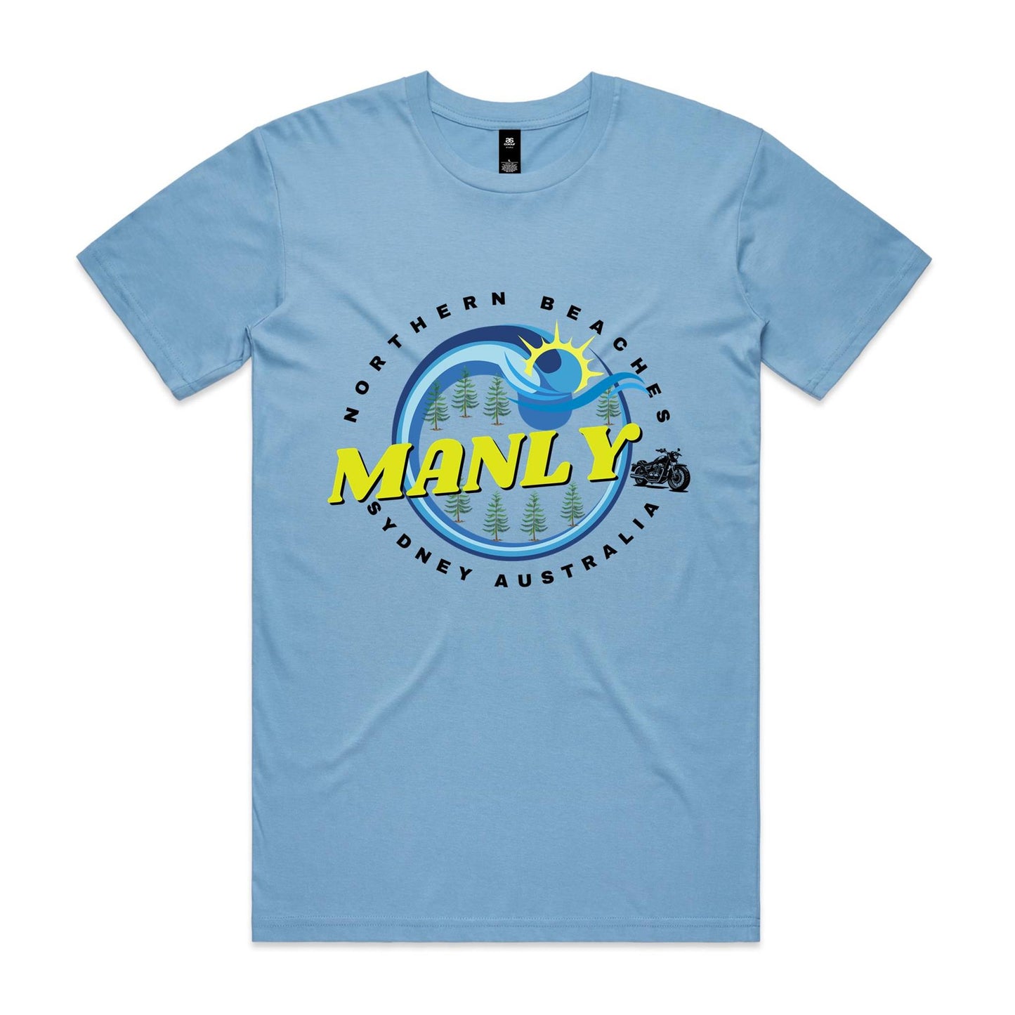 Lost Manly custom logo The Manly Barry AS Colour Staple Tee - Lost Manly Shop