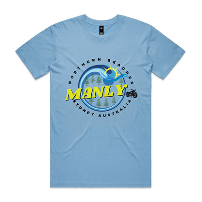 Lost Manly custom logo The Manly Barry AS Colour Staple Tee - Lost Manly Shop