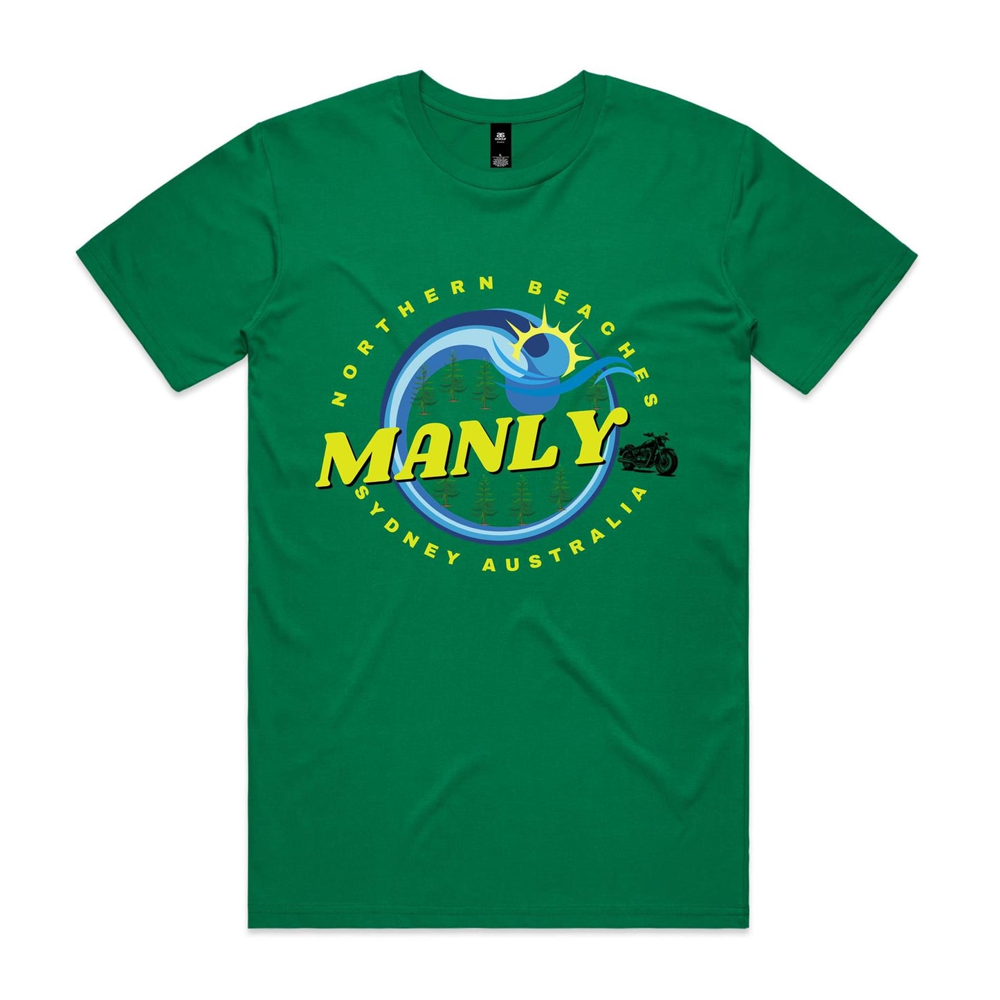 Lost Manly custom logo The Manly Barry AS Colour Staple Tee - Lost Manly Shop