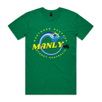 Lost Manly custom logo The Manly Barry AS Colour Staple Tee - Lost Manly Shop