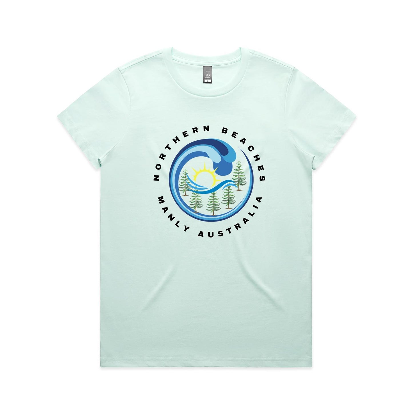 Lost Manly Custom Logo Northern Beaches Manly Australia Edition AS Colour Women's Maple Tee - Lost Manly Shop