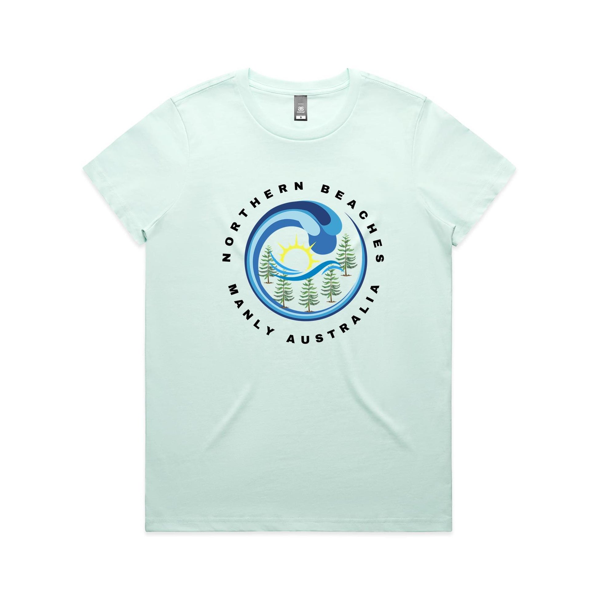 Lost Manly Custom Logo Northern Beaches Manly Australia Edition AS Colour Women's Maple Tee - Lost Manly Shop